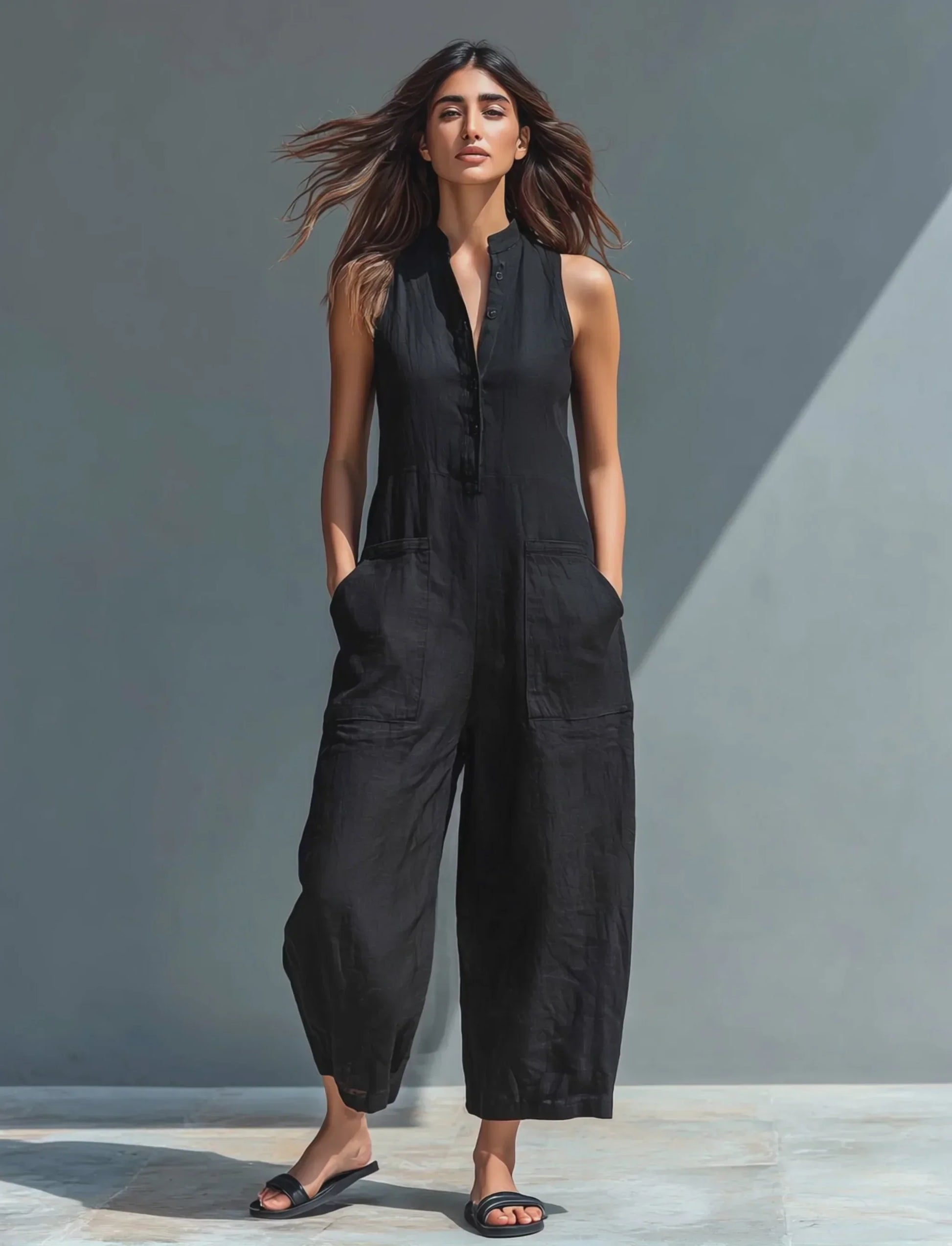 Doriana Belmonte Breezy One-Piece Jumpsuit - main front view of comfortable jumpsuit