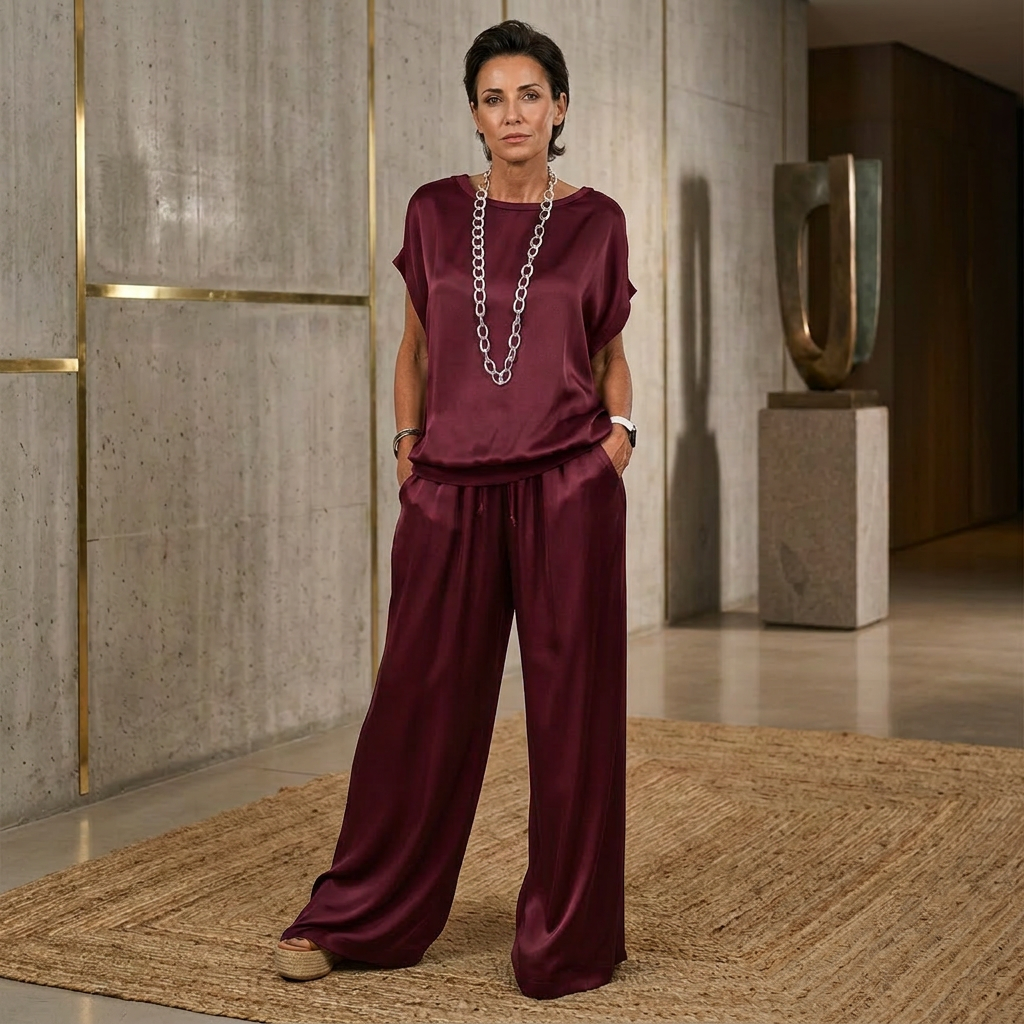 Eleonora Rinaldi™ elegancki satynowy komplet
