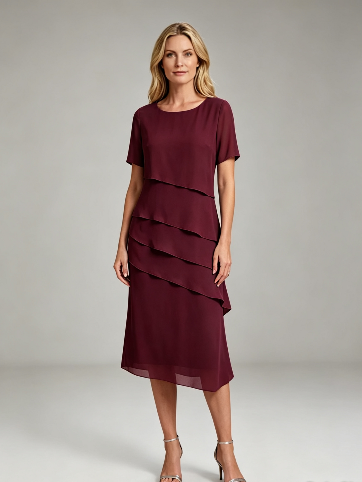 Emiliana Bergonzi™ Elegancka sukienka midi o modelującym kroju