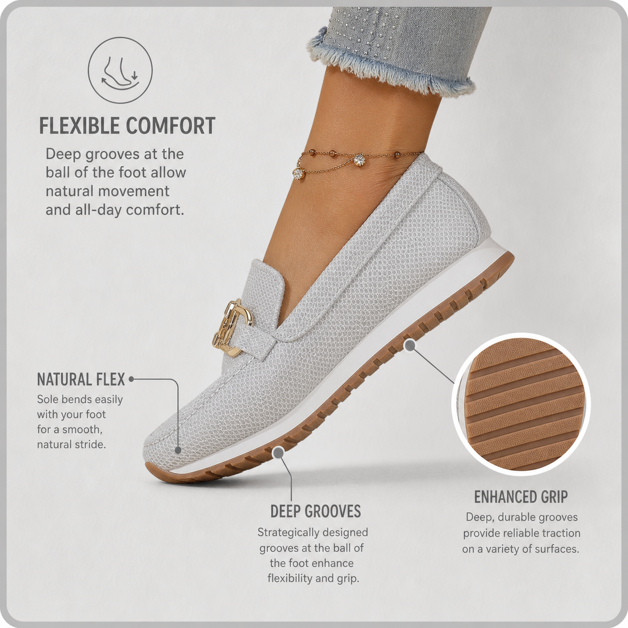 FlexiArch Pro+™ Oddychające wsuwane buty z siateczką dla komfortowego chodzenia