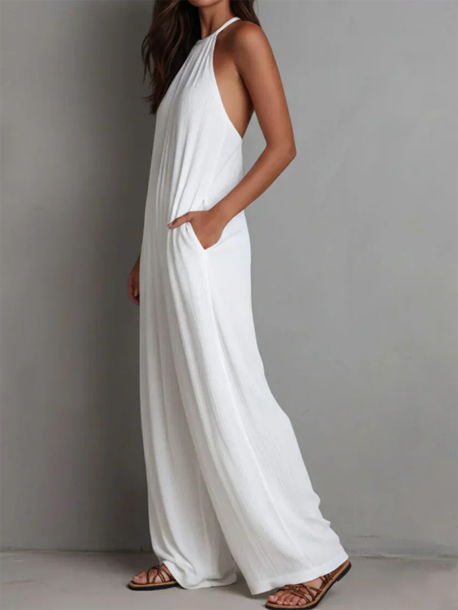 Franca Bianco™ Kombinezon z szerokimi nogawkami relaxed fit