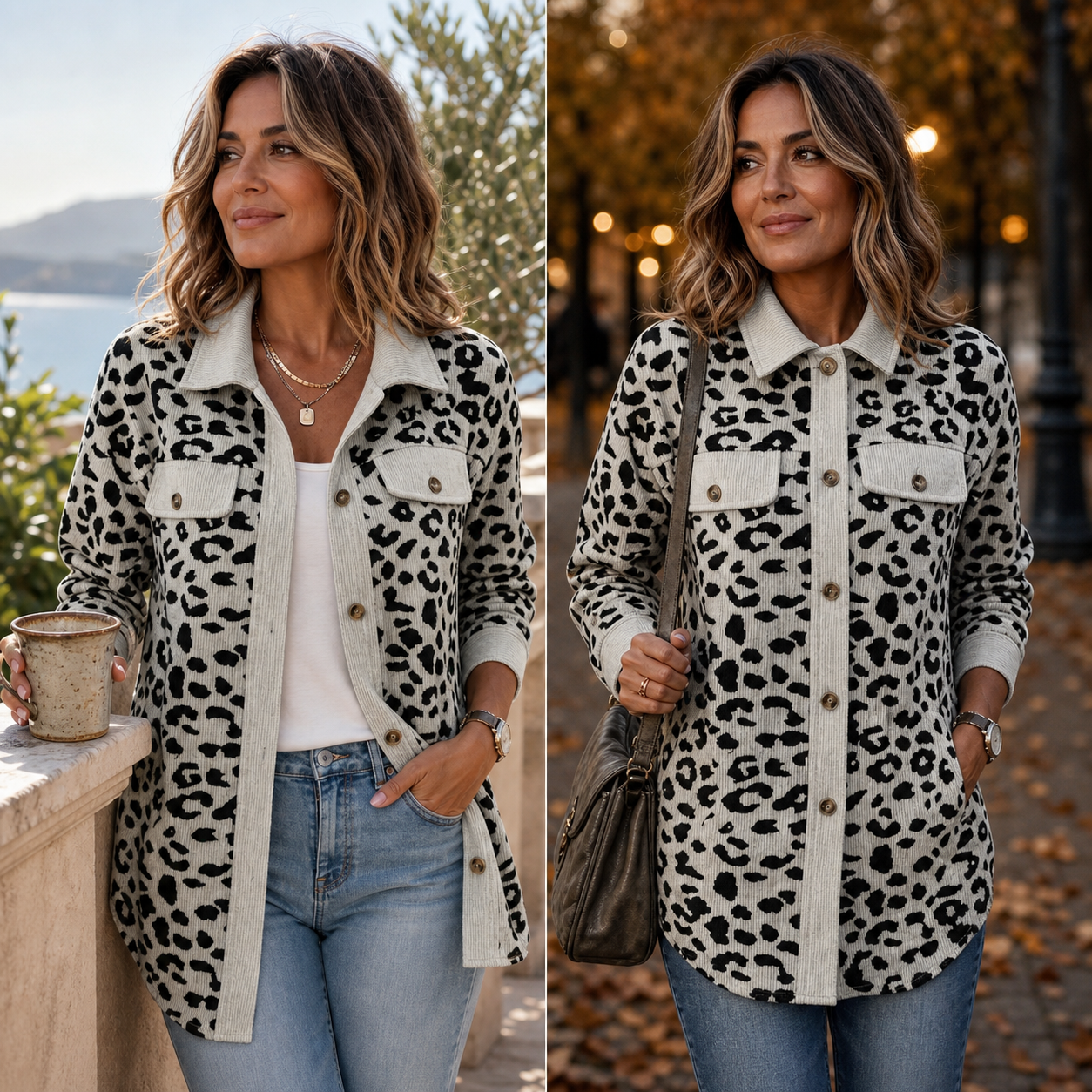 Galatea Belmonte™ Kardigan w zwierzęcy wzór do swobodnego warstwowania stylizacji