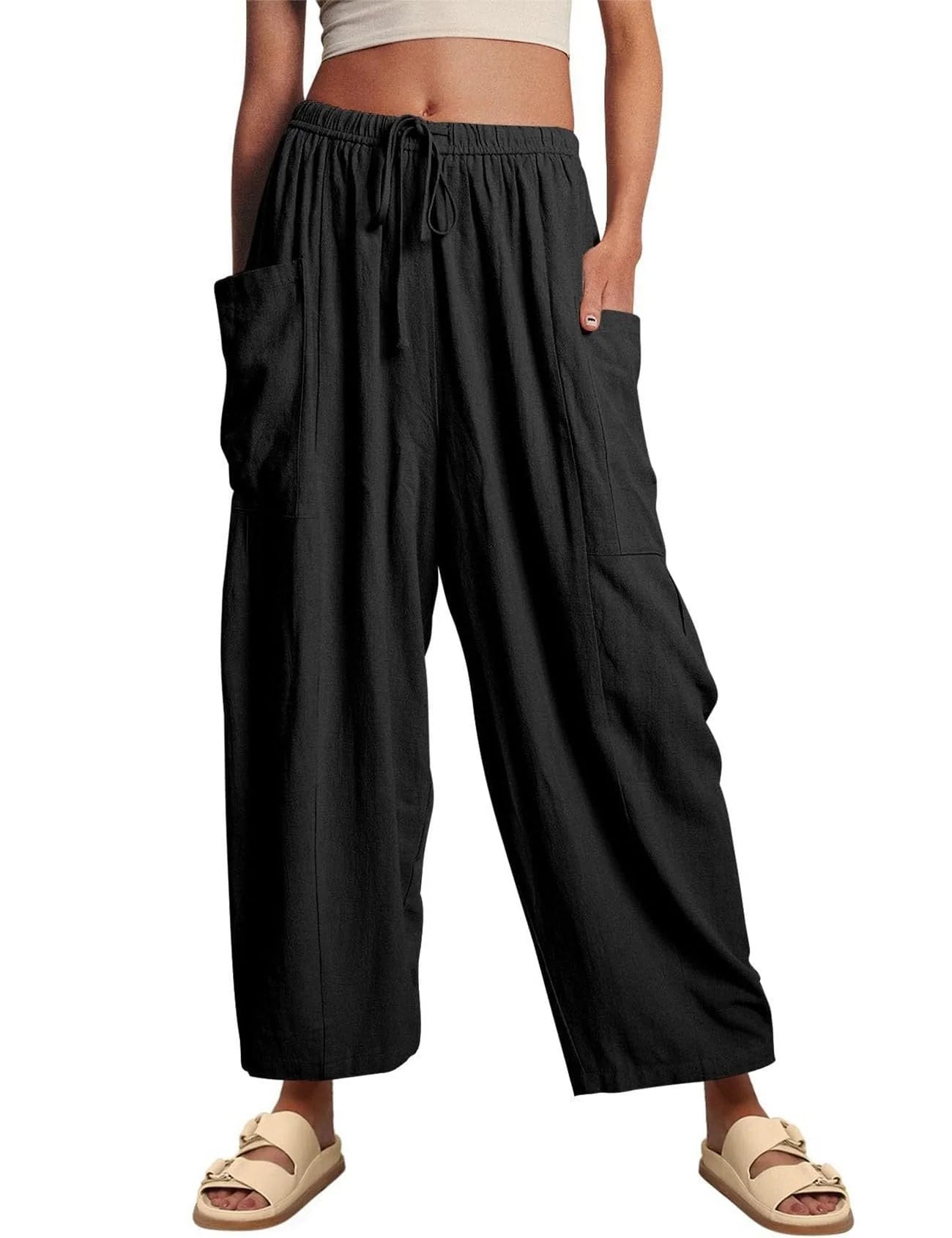 Giuseppina Mancini Breathable Wide Leg Linen Pants - gallery view 09