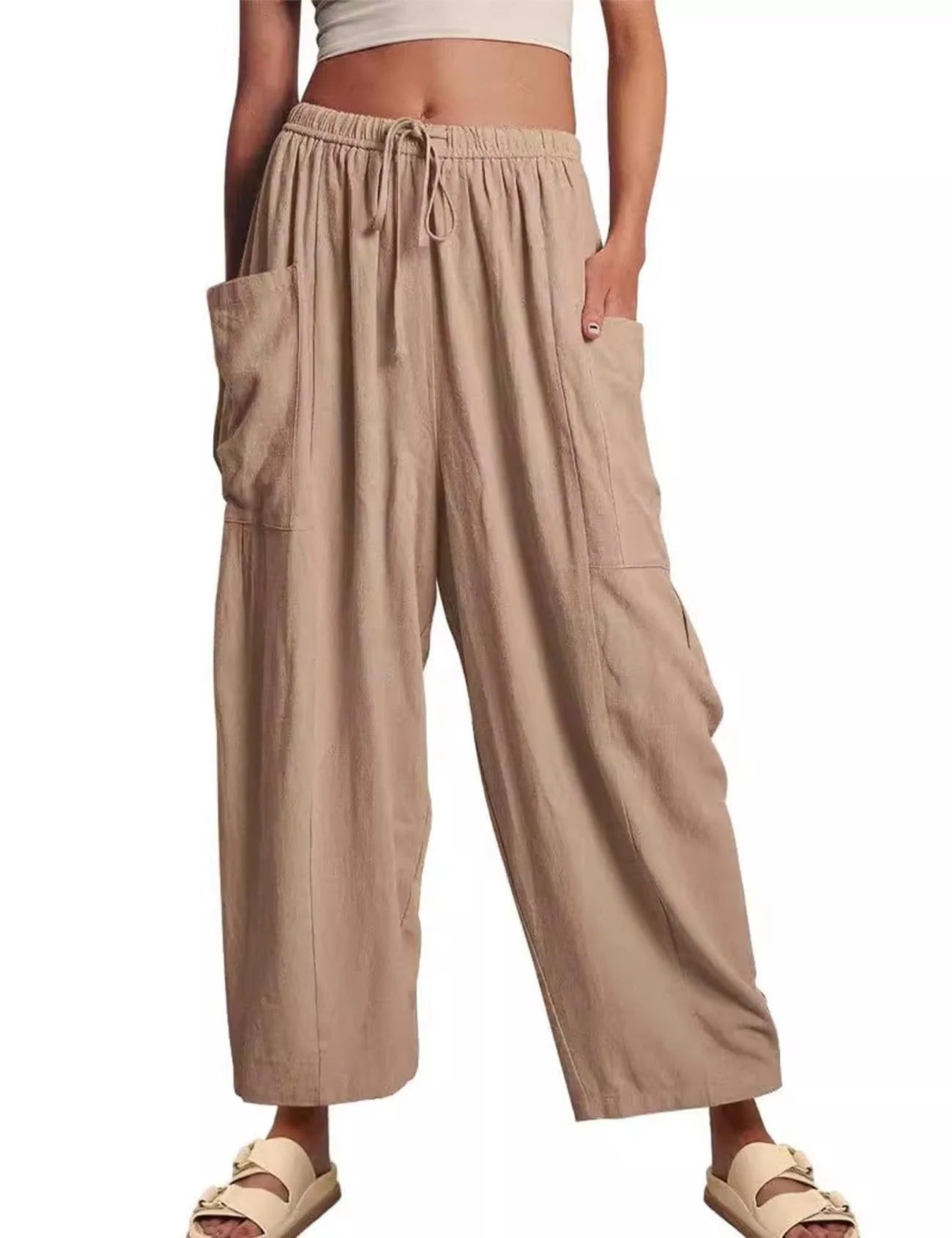 Giuseppina Mancini Breathable Wide Leg Linen Pants - gallery view 12