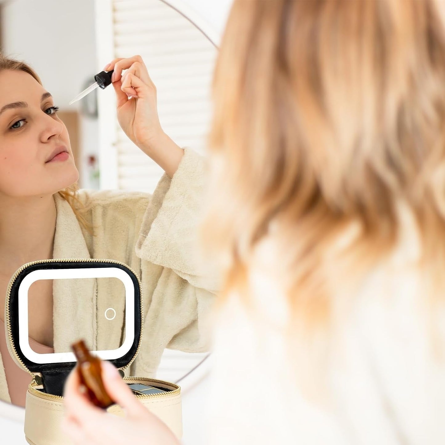 GlowKit Pro+™ kompaktowa kosmetyczka z lusterkiem LED