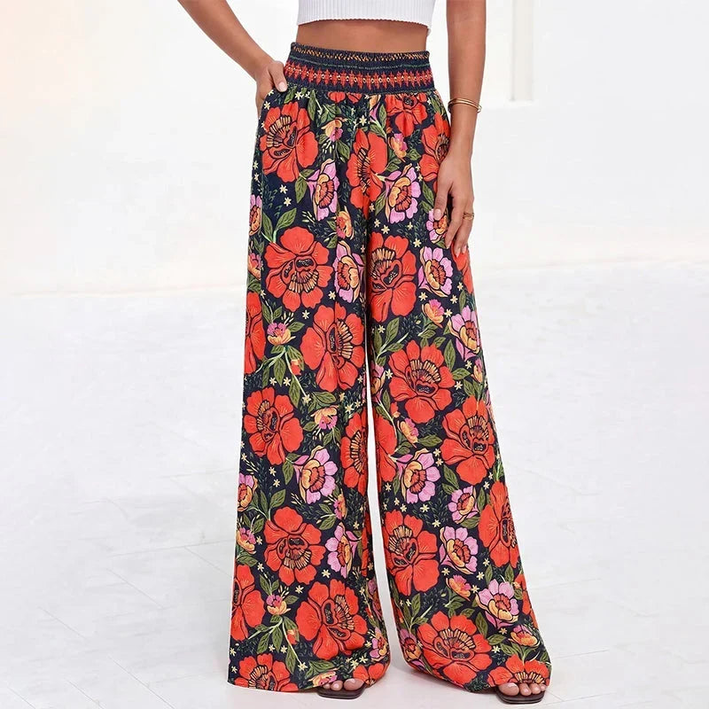Ilaria Benigni™ Spodnie w kwiatowy print na co dzień