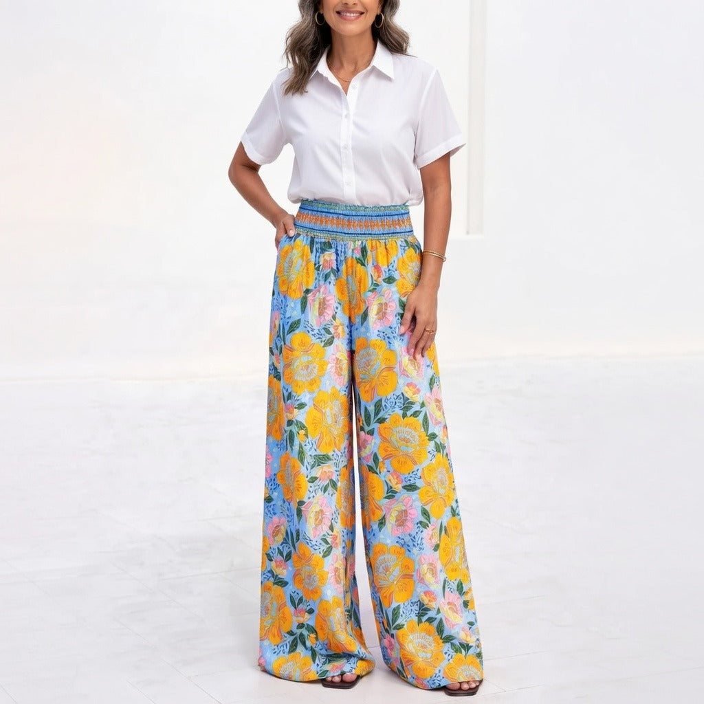 Ilaria Benigni™ Spodnie w kwiatowy print na co dzień