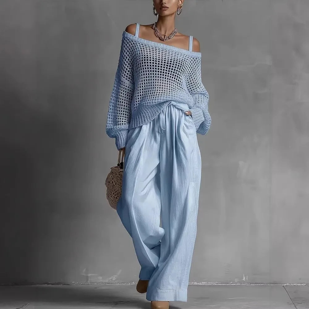 Ilda Susini™ Skoordynowany dwuczęściowy zestaw dla swobodnej elegancji