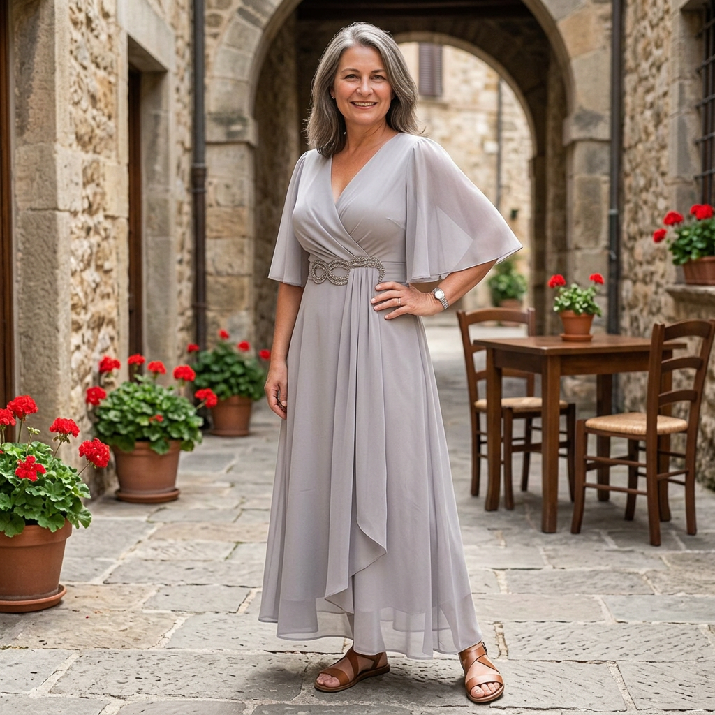 Lara Anastasi™ Elegancka sukienka maxi na lato w swobodnym stylu
