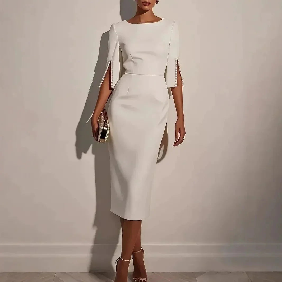Lara Angelini™ Elegancka sukienka ołówkowa dla naturalnej elegancji