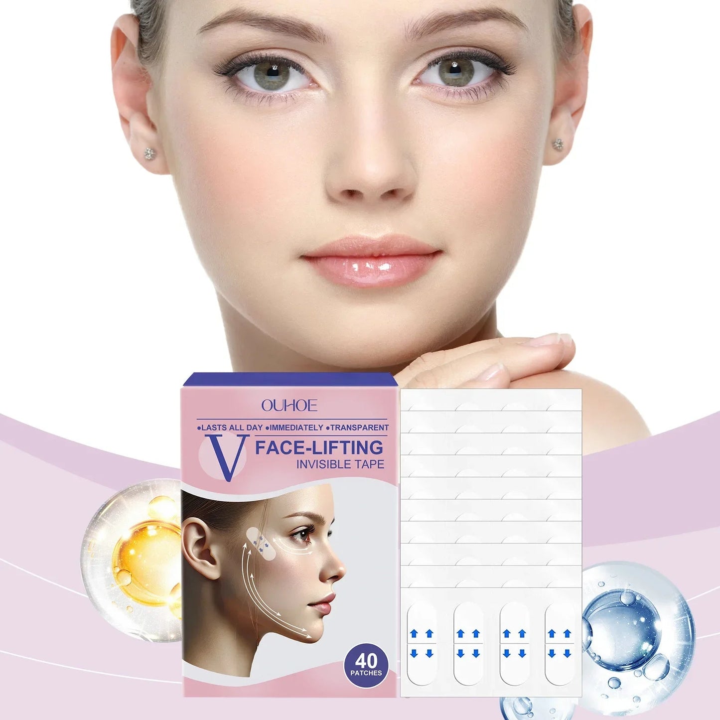 LiftVeil V-Face Lifting Invisible Adhesive Tape - product usage and feature highlight