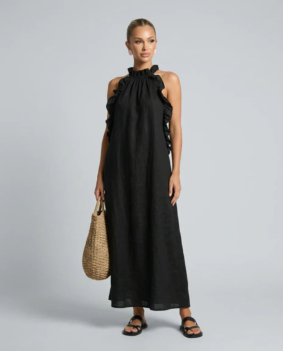 Lucilda Gladys Ruffled Maxi Dress - main front product view