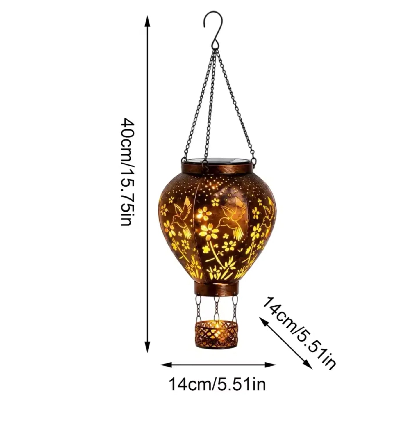 Lumiella™ Solarna wisząca latarnia balonowa do ogrodu na magiczne wieczory