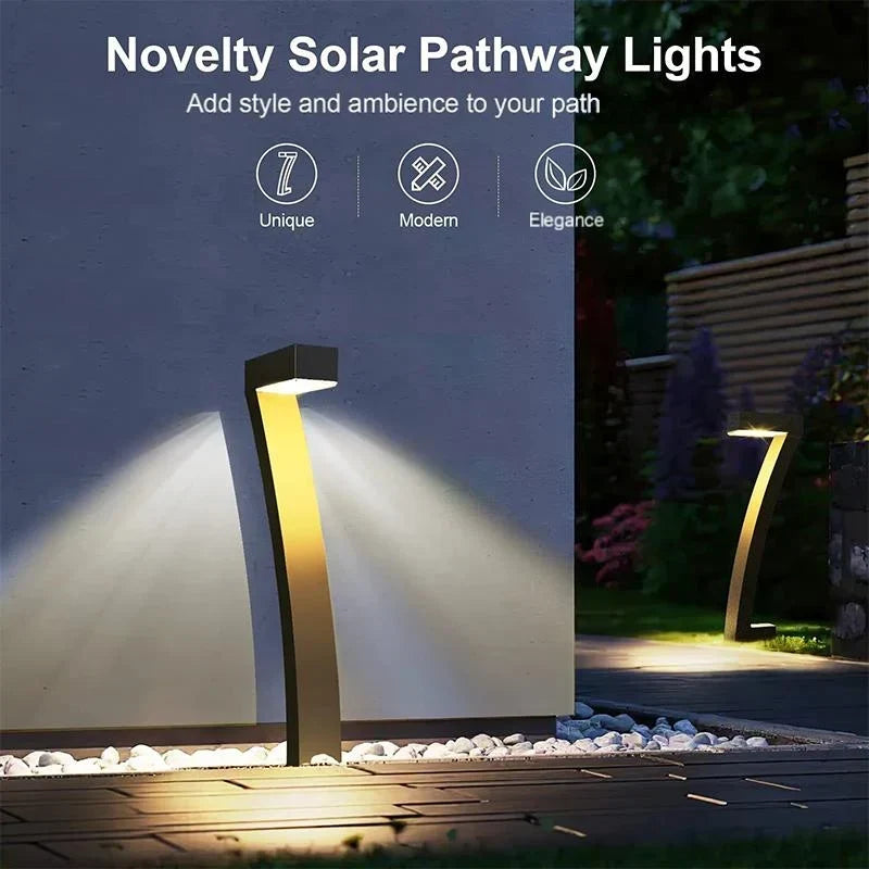 Lumiera™ Solarne lampki ścieżkowe do ciepłej wieczornej atmosfery w ogrodzie