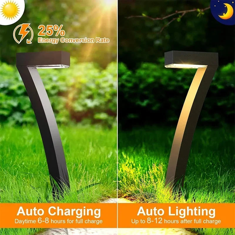 Lumiera™ Solarne lampki ścieżkowe do ciepłej wieczornej atmosfery w ogrodzie