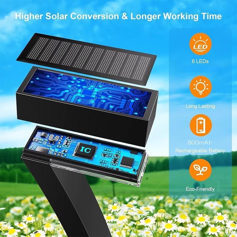 Lumiera™ Solarne lampki ścieżkowe do ciepłej wieczornej atmosfery w ogrodzie