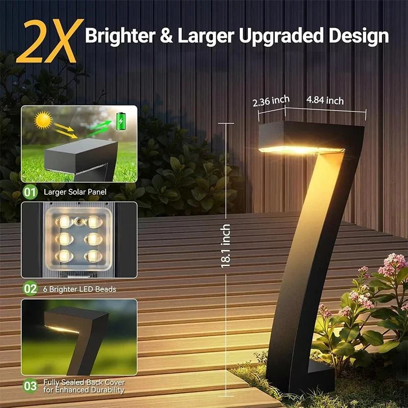 Lumiera™ Solarne lampki ścieżkowe do ciepłej wieczornej atmosfery w ogrodzie