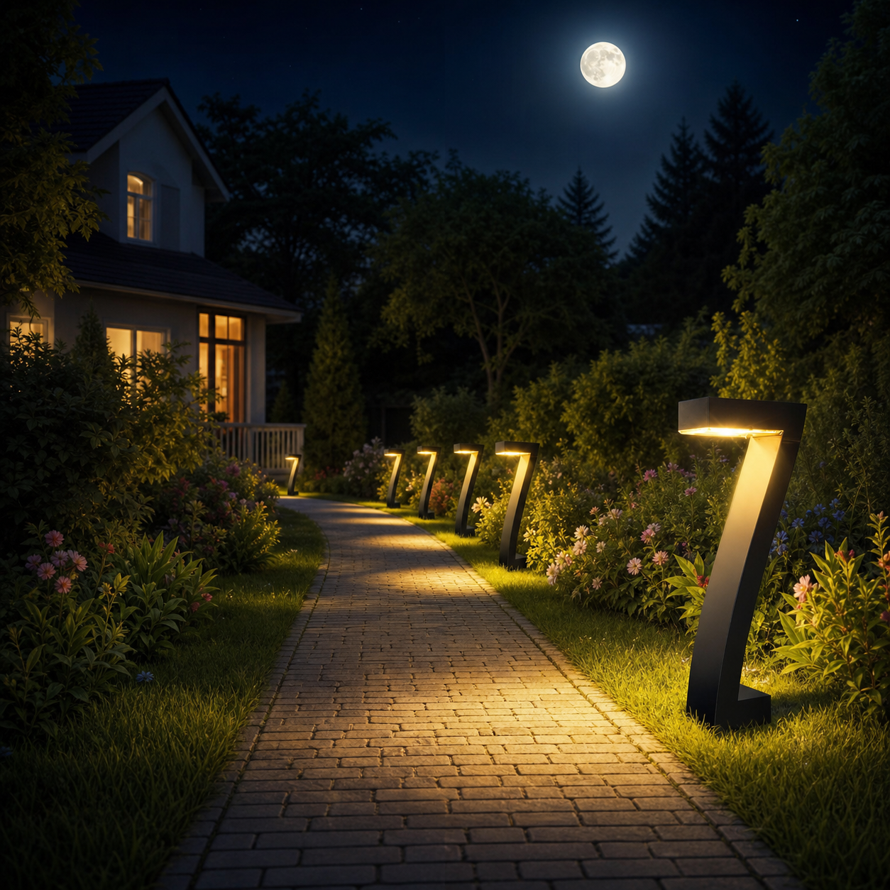 Lumiera™ Solarne lampki ścieżkowe do ciepłej wieczornej atmosfery w ogrodzie