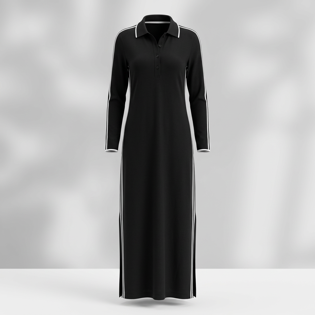 Mirta Visconti™ elegancka sukienka maxi z długim rękawem