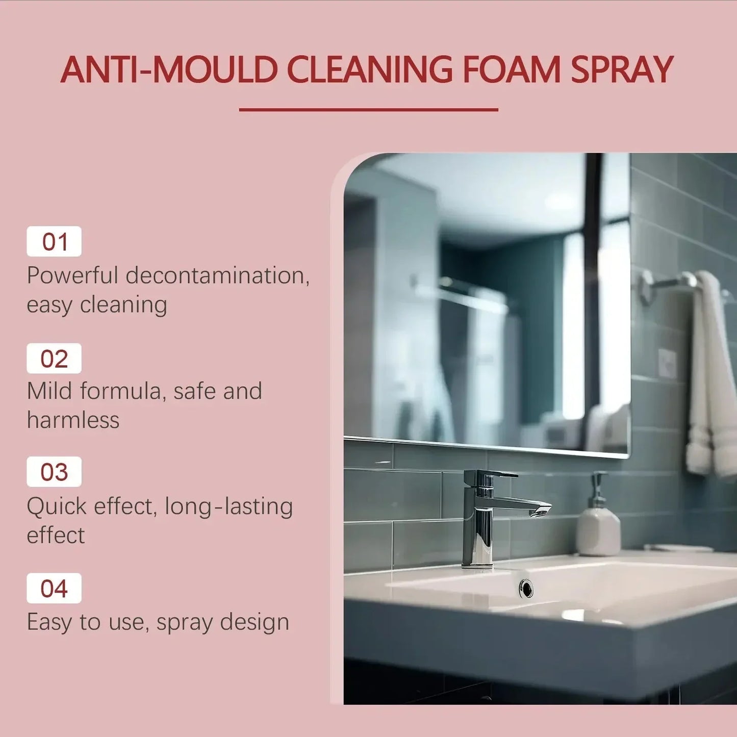 MoldGuard Pro+™ Pianka w sprayu do łatwego usuwania pleśni