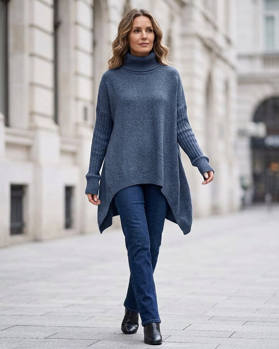 Nadia Antinori™ Miękki sweter z golfem dla przytulnej elegancji