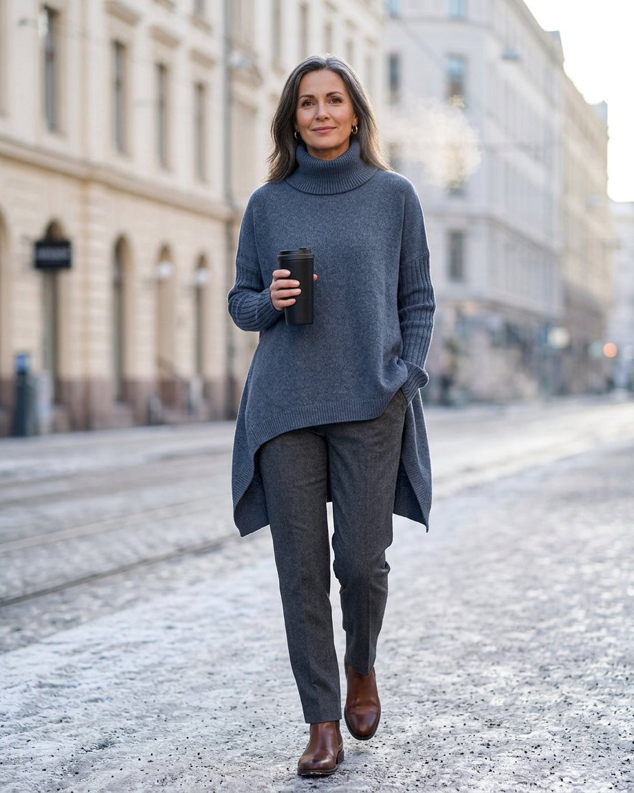 Nadia Antinori™ Miękki sweter z golfem dla przytulnej elegancji