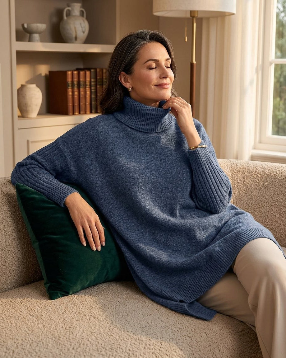 Nadia Antinori™ Miękki sweter z golfem dla przytulnej elegancji