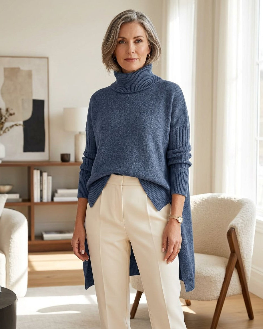 Nadia Antinori™ Miękki sweter z golfem dla przytulnej elegancji