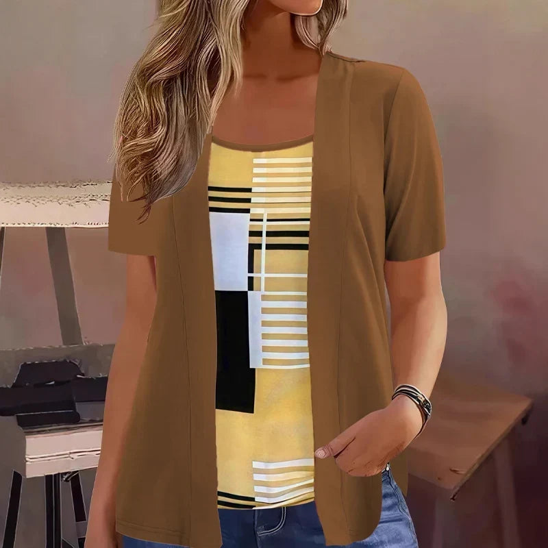Natalia Bentivoglio™ Bluzka color block dla beztroski styl