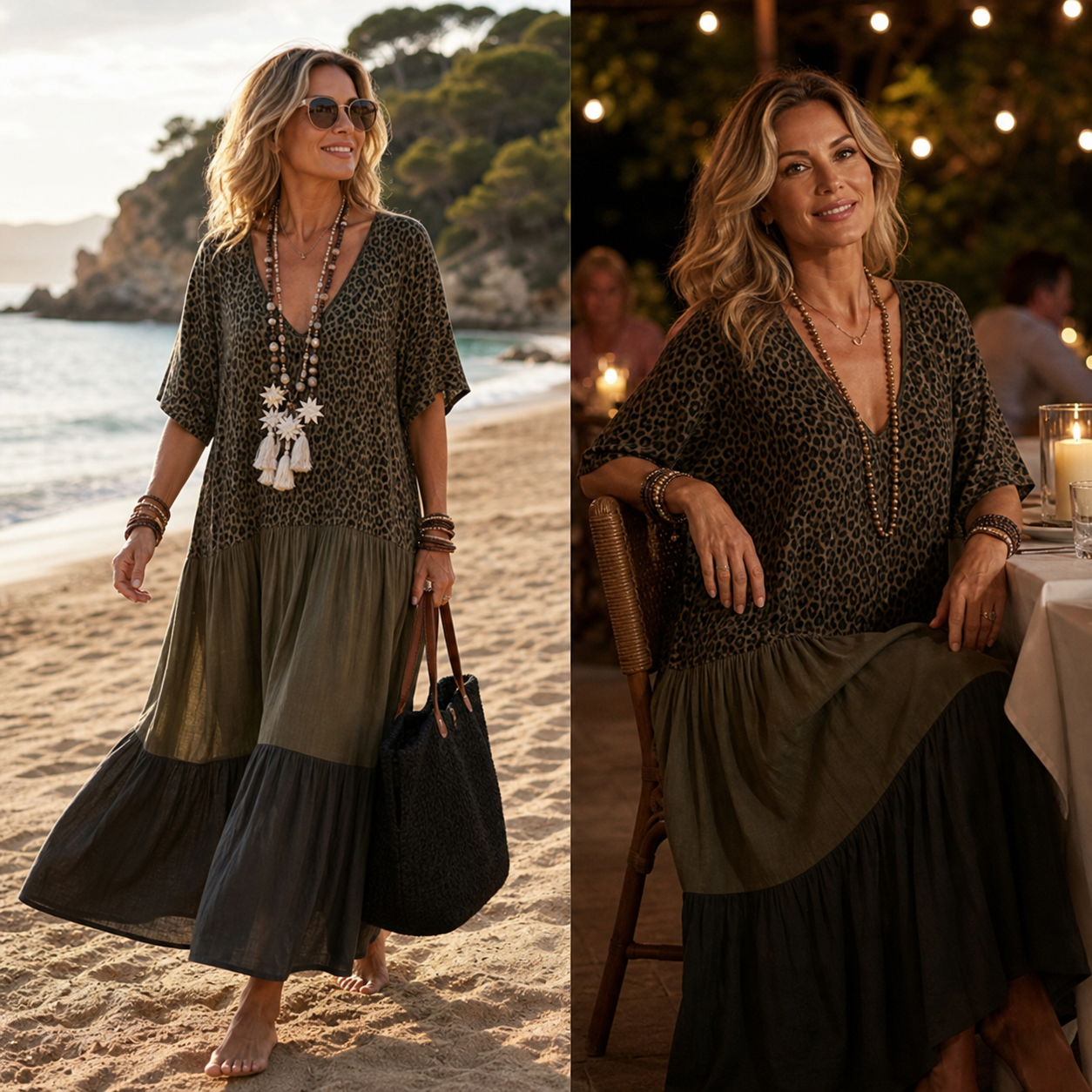 Natalia Severi™ Przewiewna sukienka wakacyjna maxi w stylu boho dla efektownego stylu