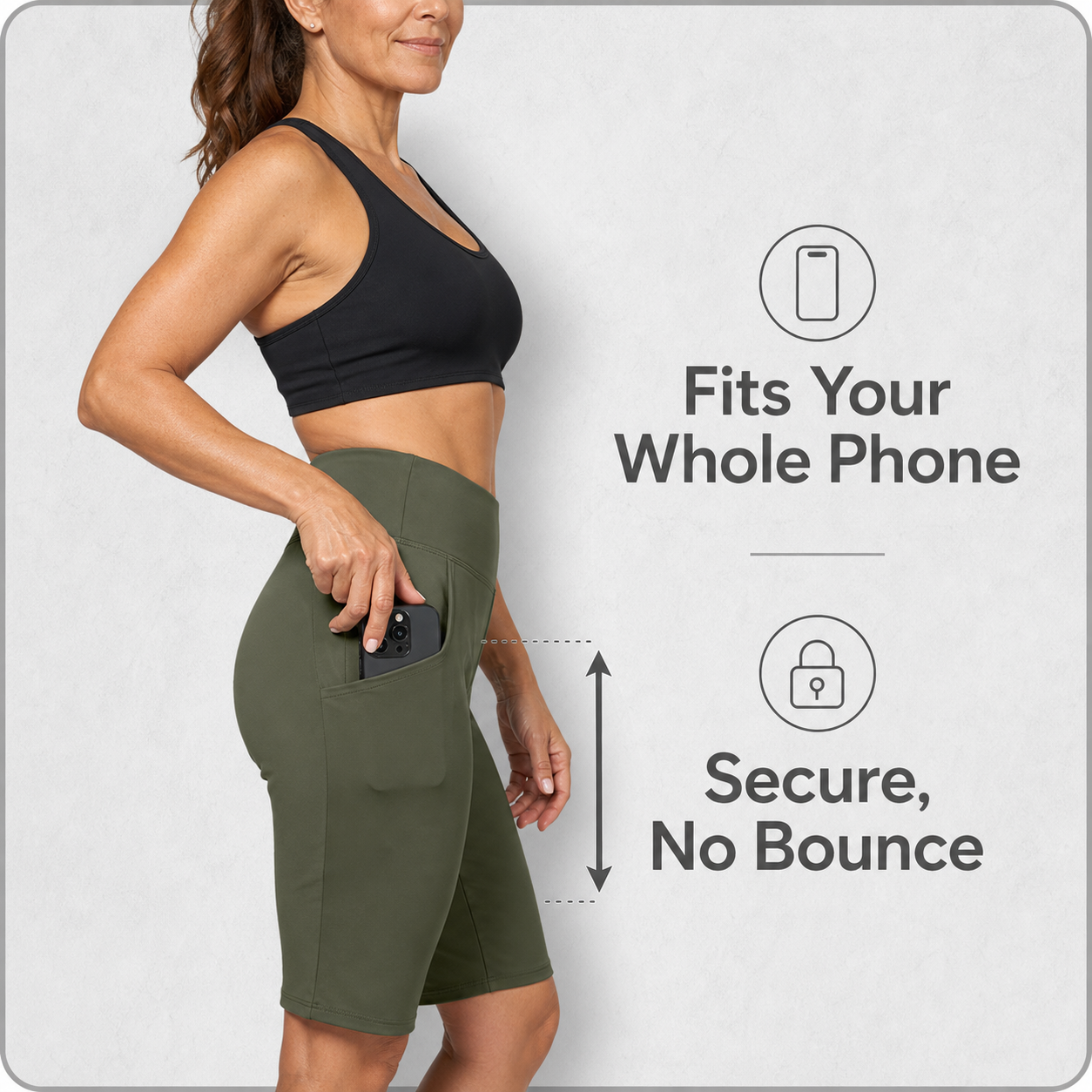 Pocketta™ Szorty do jogi high-waist z kieszeniami
