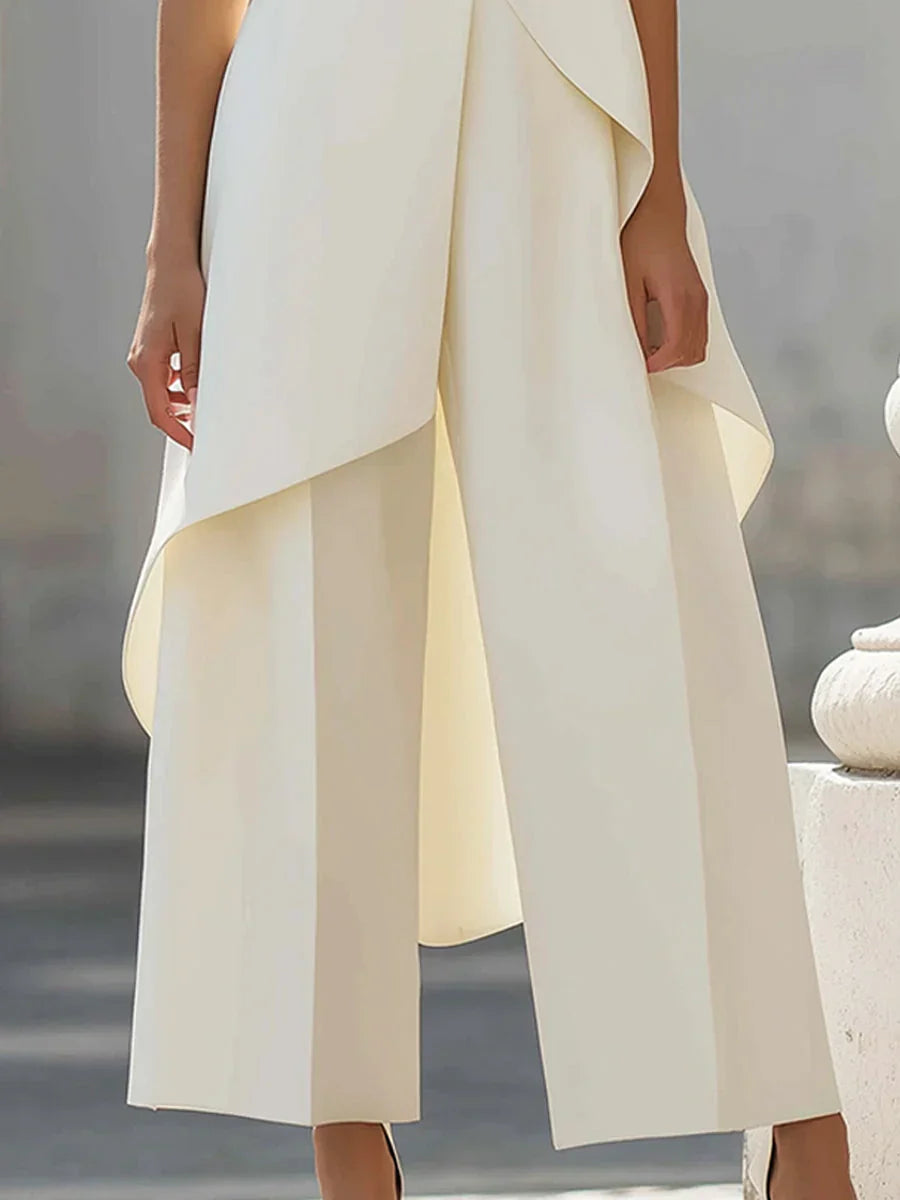 Sabrina Provenzano™ Asymetryczny zestaw z golfem w eleganckim stylu