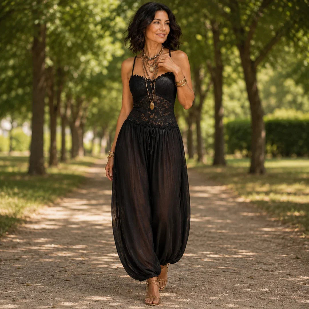 Sabrina Sirianni™ Elegancki kombinezon z koronką dla niewymuszonego stylu