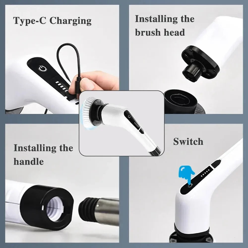 ScrubTech Pro™ Elektryczna szczotka szorujaca dla szybkiego i łatwego czyszczenia bez wysiłku
