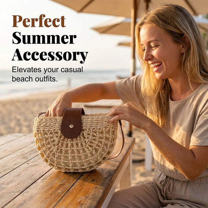 Seraphina Woven Crossbody Backpack for Women - hardware and zipper close-up