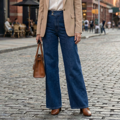 Serena Altieri™ wyszczuplające jeansy wide leg na co dzień