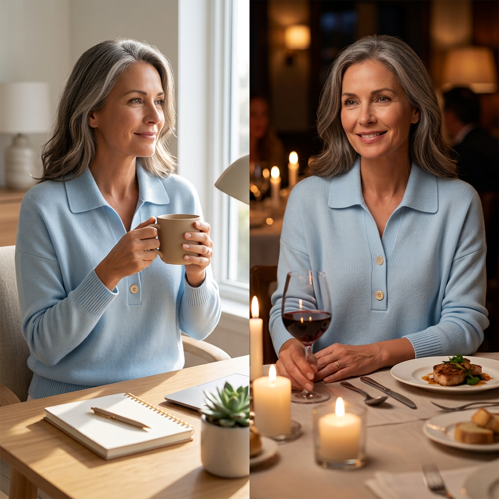 Teodora Bolzano™ Wszechstronny pullover z kołnierzem i dekoltem w serek