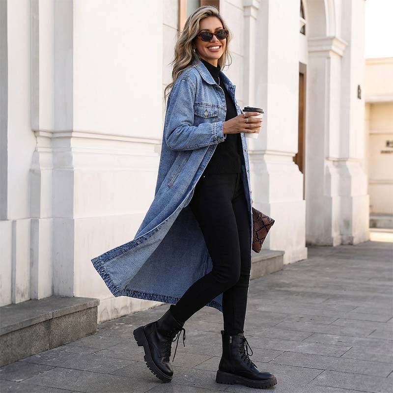 Valeria Bolzano™ Długi kardigan na guziki do swobodnego warstwowania stylizacji