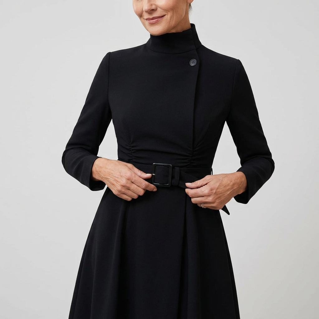 Yara Balducci™ Sukienka z paskiem dla bezwysiłkowej elegancji
