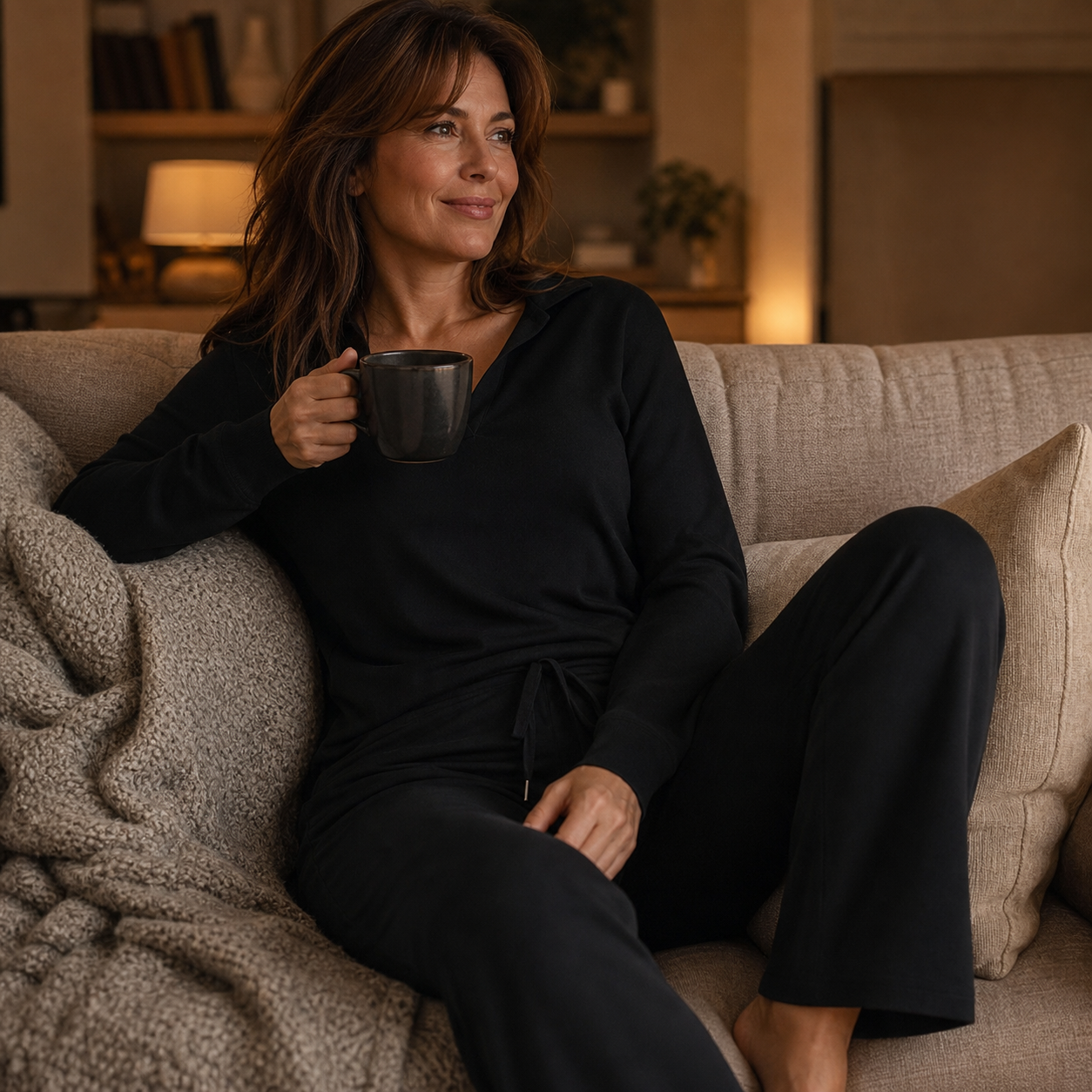 Zaira Borgognini™ Luźny komplet dresowy z długim rękawem na co dzień